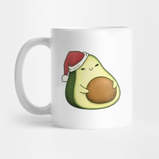 Cute Christmas Avocado in Santa Hat Mug